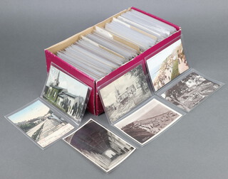 Approximately 400 black and white postcards of County Durham, Essex, Gloucestershire 