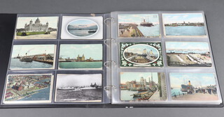 An album of approximately 174 mixed postcards of Liverpool contained in a ring bound album  