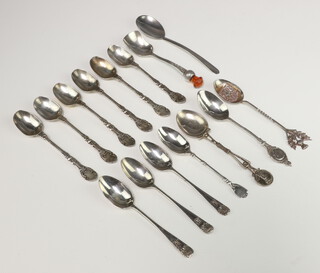 A silver teaspoon London 1910 and minor silver spoons 199 grams 