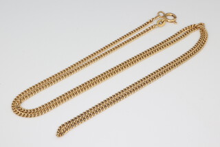 An 18ct yellow gold necklace, 12.8 grams, 60cm 