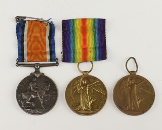 A pair, British War medal and Victory medal to Lieutenant HHJ Ward, a Victory medal to 3933 Pte. J J Fitzgerald 