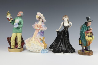 Four Royal Doulton figures -  Punch and Judy Man HN2765 23cm, Amelia HN4327 20cm, Katherine HN3708 20cm and The Mask Seller HN2103 22cm  