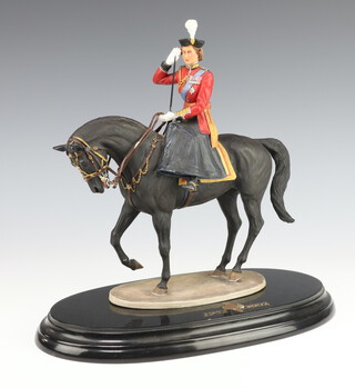 A Country Artists composition figure "Trooping The Colour" by Rob Donaldson no.2484 of 9500 25cm on a wooden base 