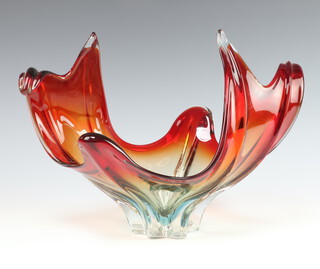 A Studio Glass freeform bowl 33cm 
