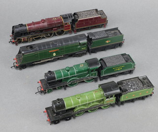 A Main Line locomotive and tender - Royal Scott, a Triang locomotive and tender R38 - Golden Arrow, a Triang locomotive and tender R33, ditto R39  