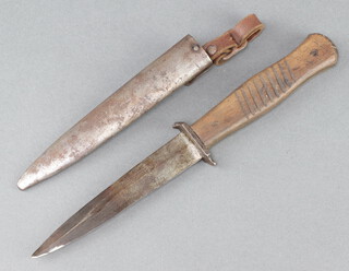 A First World War German trench knife complete with scabbard