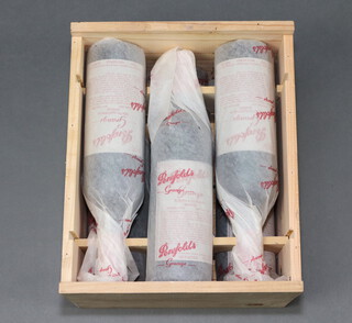 Six bottles of 1998 Penfolds Grange South Australian Shiraz Bin 95, vintage 1998, bottled 1999, red wine, contained in a wooden case and wrapped 