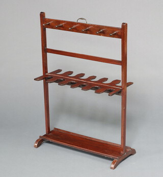A 19th Century rectangular mahogany whip and boot stand 91cm h x 63cm w x 29cm d 