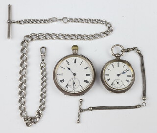 A lady's 935 fob watch and Albert, a mechanical fob watch (no loop) and a silver Albert (the Albert 42.7 grams) 