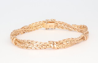 A 9ct yellow gold mesh bracelet 18.6 grams, 19cm 