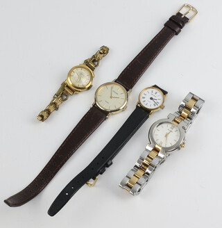 A lady's Pulsar wristwatch and 3 others 