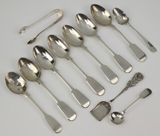 A Victorian silver teaspoon London 1848 and minor spoons, 170 grams