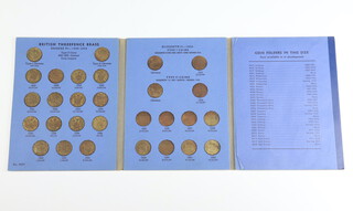 A folder of Great British threepence brass coins 1937 to 1966