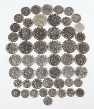 A quantity of pre-1947 coinage (cleaned), approx. 430 grams