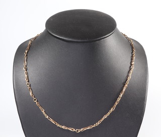 A yellow metal 9k necklace, 48cm 