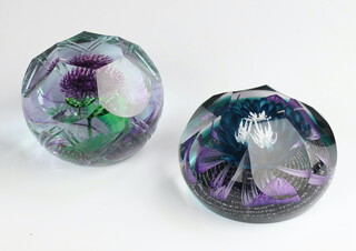 Two Caithness paperweights Bonnie Scotland by Helen MacDonald 2007 204/250 9cm boxed and Aquaflora by Martin Campbell 2011 32/100 10cm boxed