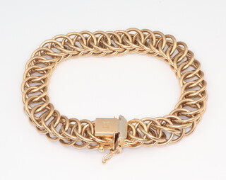 A yellow metal 14k bracelet, 17.6 grams, 18cm 