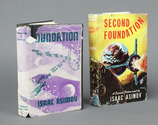 Isaac Asimov, "Foundation", first Uk edition 1953, together with "Second Foundation" first edition New York Known Press 1953, unclipped dust jacket  