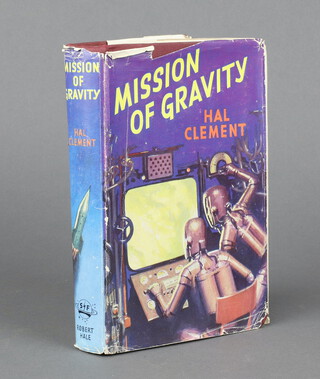 Hal Clement, "Mission to Gravity" first edition London 1955 with unclipped dust cover, stamp to front page Don Milne Ltd, The Science Fiction Centre Auckland New Zealand  