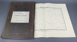 Arthur Cottam, "Charts of The Constellations" first edition London Edward Stanford 1889, a folio of 36 maps of constellations from the North Pole to between 35 and 40 degrees of the south declination, original folio case with paper label  