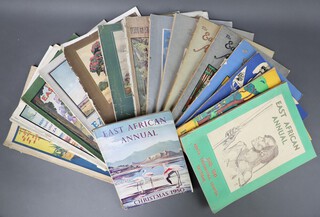 "East African Annuals", a collection of 16 magazines from 1930-1949 including 30-31, 31-32, 33-34, 34-35, 36-37, 37-38, 38-39, 40-41, 41-42, 42-43, 43-44, 44-45, 45-46, 47-48, 48-49 and Christmas 1950 