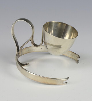 2 Silver Coffee Cup Holders Glass Demi Cups Silver Plate Holders