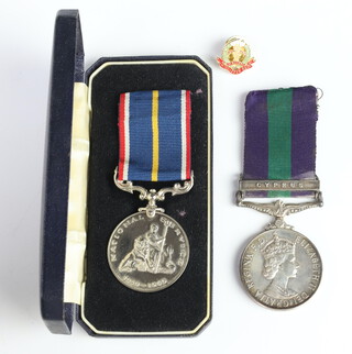 A General Service medal to 23351473 Pte.W.Ward.MX. with Cyprus bar and a National Service medal 