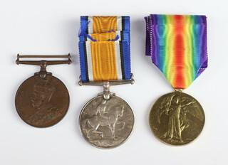 A World War One pair of medals War Medal and Victory Medal to 170008 Gnr.J.G.Green R.A. together with a Special Constabulary medal to Ernest Jones 