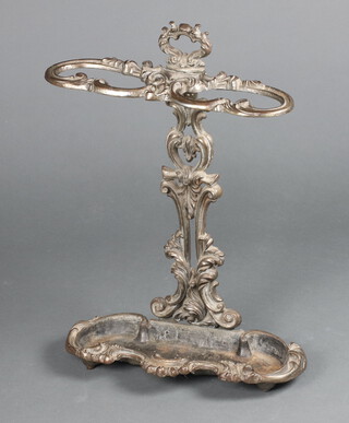 A Victorian style cast gilt metal umbrella stand, the base marked CGF 62cm h x 46cm w x 17cm d 