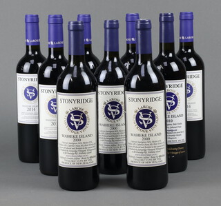 Nine bottles of New Zealand Stonyridge Larose, Waiheke Island red wine comprising four 2010, three 2013 and two 2014  