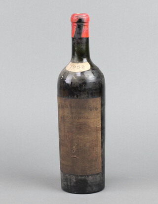 A bottle of 1952 Chateau Nouvelle Eglise, red wine (label very stained, low on neck) 