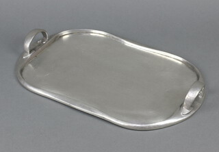 Tudric, a Liberty twin handled pewter tea tray the base marked 2 Made in England 43 Tudric Place, 36cm x 33cm 