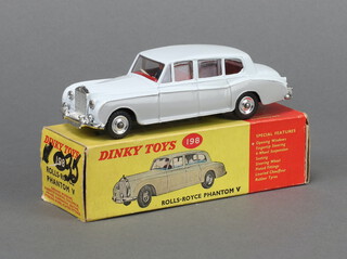 Dinky Toys, a 198 Rolls Royce Phantom V white body/light grey sides/red interior boxed 