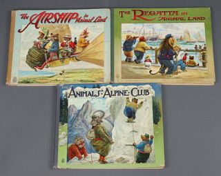 Bingham, Clifton. "The Animals Alpine Club / The Airship In Animal Land / The Regatta In Animal Land", pictorial title and coloured plates, illustrations by G.H. Thompson,