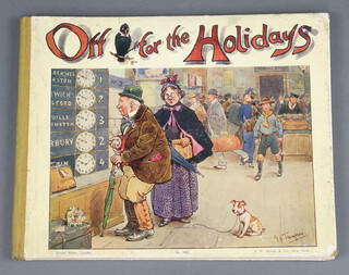 Bingham, Clifton. "Off For The Holidays", pictorial title & coloured plates, illustrations by G.H. Thompson, dedication from the illustrator on front page "Phyllis Morton from G H Thompson 'Tompie' 1915"