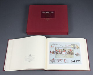 Charles Johnson Payne, Snaffles, "Being a Selection of his Hunting and Racing Prints" limited edition 361 of 750 signed by publisher, quarter morocco burgundy folio, housed in matching box