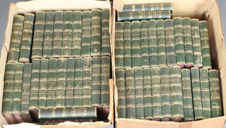 Waverley, Sir Scott, Scott's Waverley Novels in 48 volumes, in 3/4 green cloth with marbled boards and gilt lettering to spines, Edinburgh Adam and Charles Black publisher circa 1870, dedication in first novel  