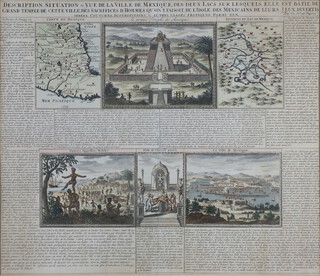 17th Century,  a book plate V1 no.28 PAG 110, Description, situation and veu de la ville de Mexique 38cm x 43cm 