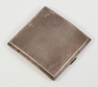 An Art Deco silver engine turned cigarette case Birmingham 1932, gross weight 122 grams 