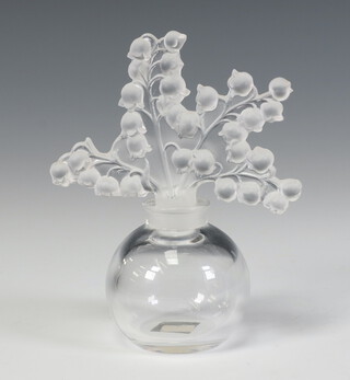A modern Lalique scent bottle - Claire Fontaine with label 11cm 