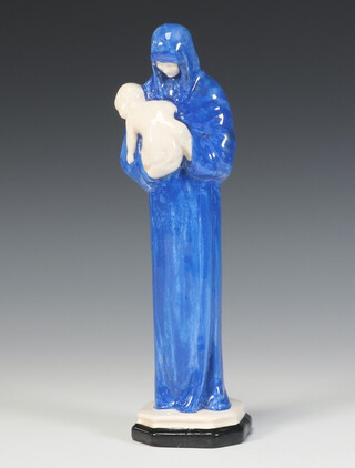 An Ashtead Pottery figure of Mary and The Boy Child by Phoebe Stabler marked M34 24cm 