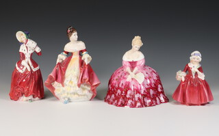Four Royal Doulton figures - Victoria HN2471 17cm, Southern Belle HN2229 18cm, Christmas Morn HN1992 17cm and Lavinia HN1955 12cm 