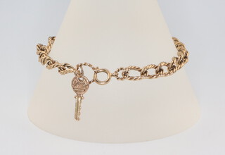A 9ct yellow gold fancy link bracelet 14.2 grams, 20cm 