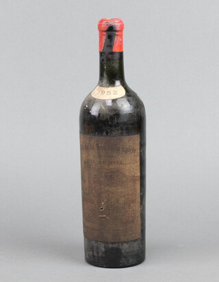 A bottle of 1952 Chateau Nouvelle Eglise, red wine (label very stained, low on shoulder) 