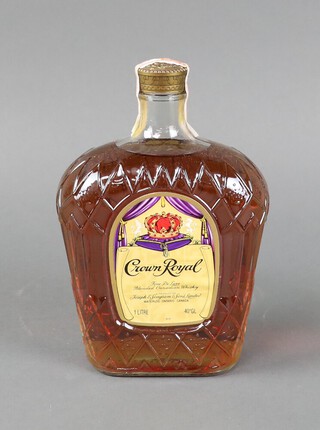 A litre bottle of Crown Royal Fine Deluxe blended Canadian whisky 