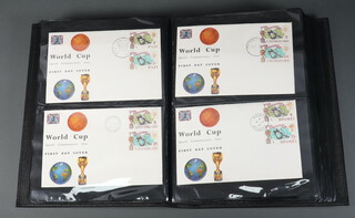 A black album of 21 Commonwealth 1966 World Cup first day covers together with other first day covers  