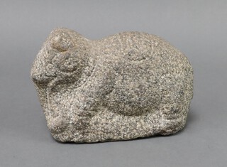 An Indian carved granite figure of an elephant 12cm x 15cm x 6cm  