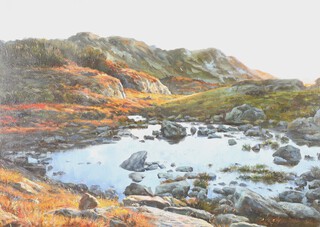 Simchev '07, oil on canvas, mountainous landscape 50cm x 70cm 