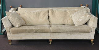 A Duresta Grand Trafalgar Sofa upholstered in cream coloured material 88cm h x 236cm w x 111cm d (seat 196cm w x 48cm d) 