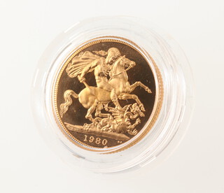 A 1980 proof sovereign 